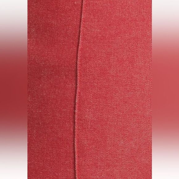 Diane Von Furstenberg Red Pants High Waist Tapered Leg Skinny Ankle Size 8 - Picture 4 of 11